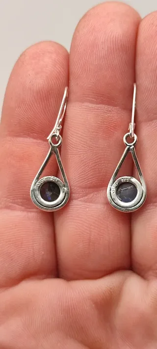 Pendientes de Plata y Labradoritas.