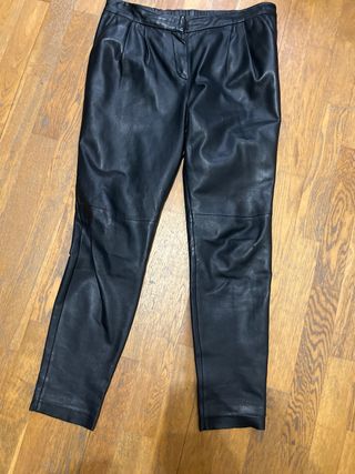 Pantalones de cuero Massimo Dutti Talla M