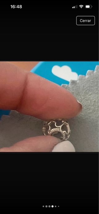 Charm Pandora Rosa Calada Plata