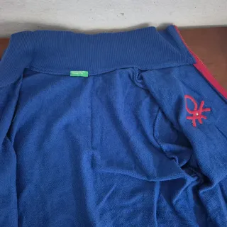 Sudadera Benetton azul con cremallera