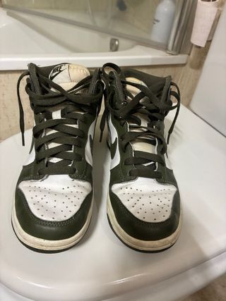 Nike Dunk High Verde y Blanco