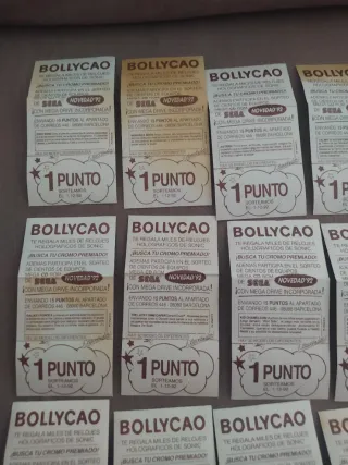 Lote 15 Pegatinas Sega Bollycao Novedad 92 Sonic