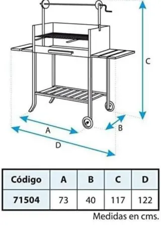 IMEX EL ZORRO 71505 - Barbacoa con ruedas