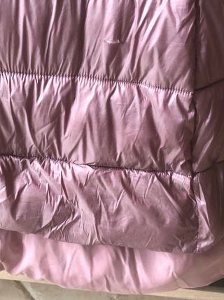 Piumino rosa con cappuccio