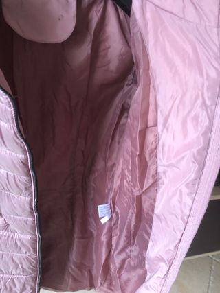 Piumino rosa con cappuccio