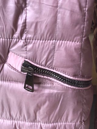 Piumino rosa con cappuccio