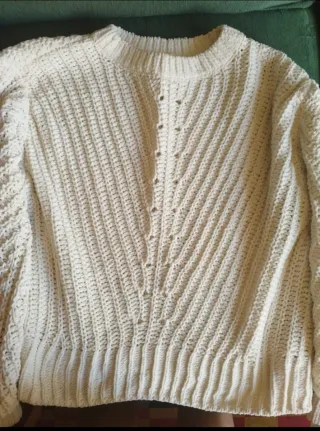 Jersey blanco tejido