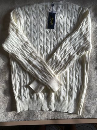 Jersey Polo Ralph Lauren Blanco Trenzado