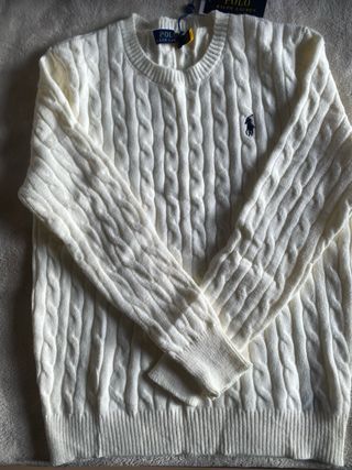 Jersey Polo Ralph Lauren Blanco Trenzado