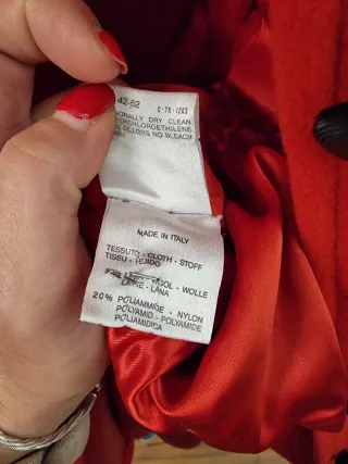 Cappotto Lana Rosso Marella Tg 42 IT