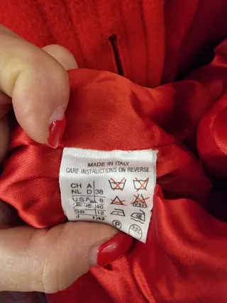 Cappotto Lana Rosso Marella Tg 42 IT