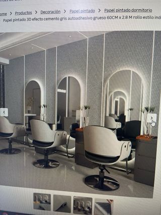 Papel pintado 3D cemento gris autoadhesivo