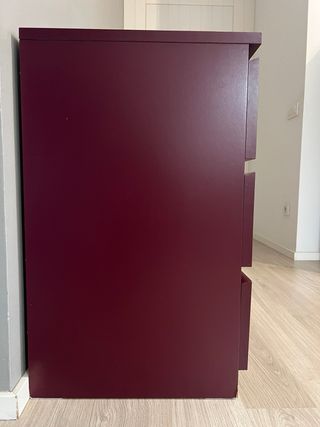 Cómoda 3 cajones IKEA granate