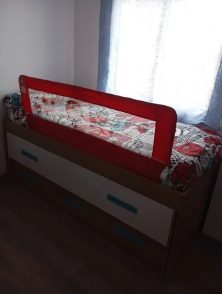 Cama nido con barrera protectora