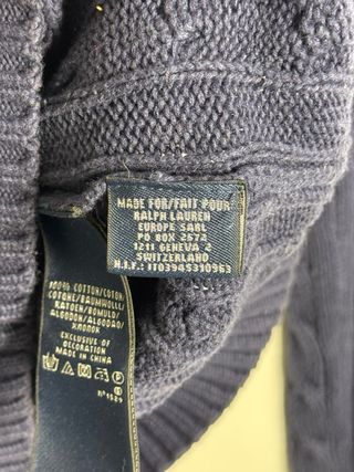 Jersey Ralph Lauren Sport Trenzado Azul Marino S