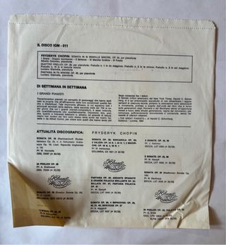 Lotto 5 LP Fryderyk Chopin - I Grandi Musicisti