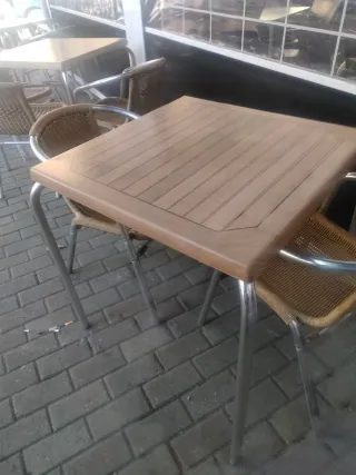 Tavolo da Bar Terrazzo in Legno e Metallo, 7 tavoli