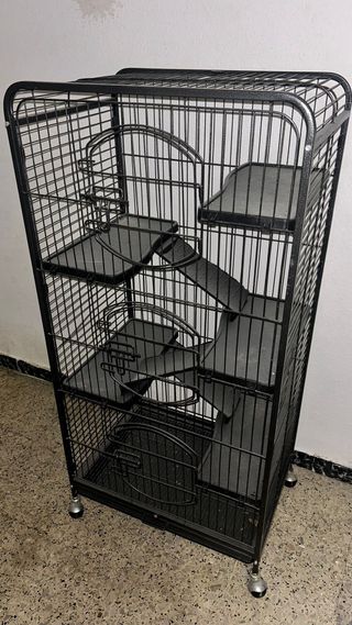 Jaula grande roedores con ruedas