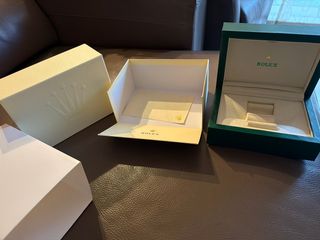 Caja Rolex Completa Verde y Beige