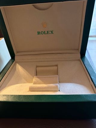 Caja Rolex Completa Verde y Beige
