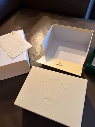 Caja Rolex Completa Verde y Beige