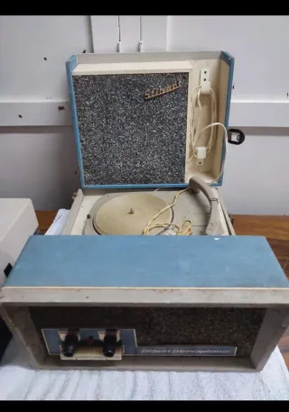 Tocadiscos Vintage Gilbert Beige/Azul