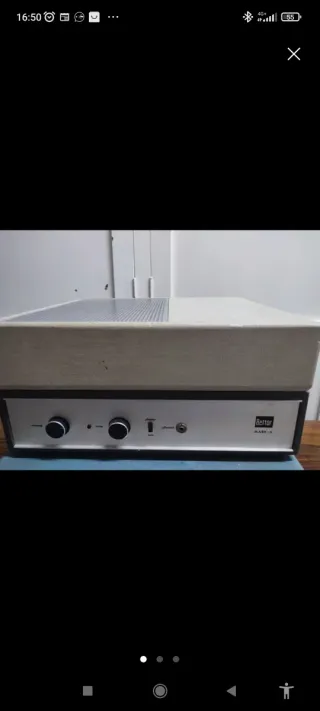 Tocadiscos Vintage Gilbert Beige/Azul