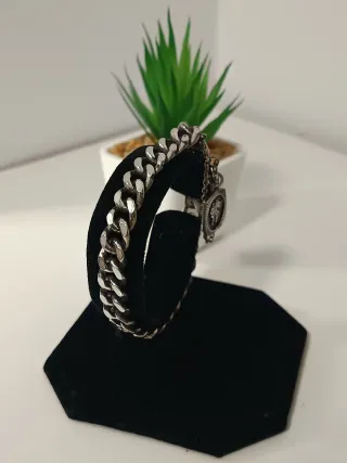 Cadena Plata Ley Maciza, pulsera