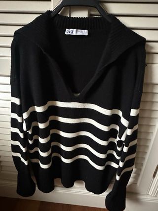 Jersey Zara Rayas cuello pico