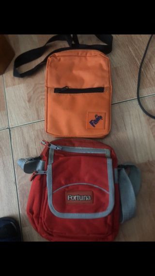 2 Bolsos Bandolera (Naranja y Rojo)