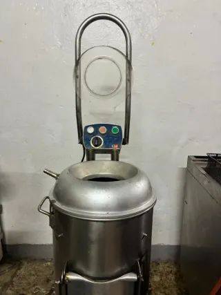 Peladora de patatas industrial y freidora