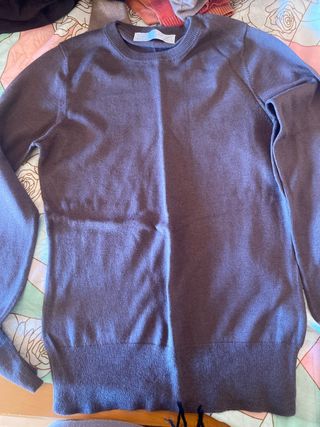 Jersey gris de punto fino