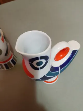 Juego 2 gallos  Jarrones Sargadelos Porcelana de a