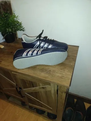 Zapatos Deportivos Adidas Talla 44,5 Azul/Blanco