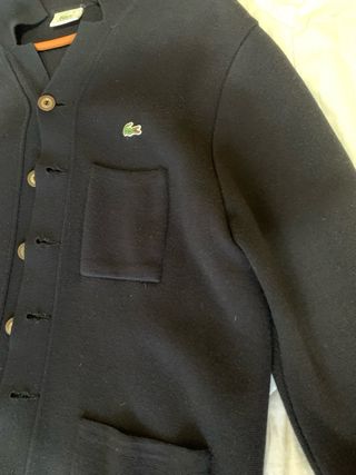 Cardigan Vintage Lacoste Negro Talla M