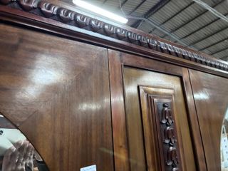 Armario clásico madera 2 puertas con espejos