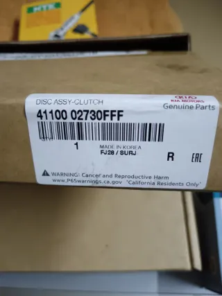 Kit Embrague Original Kia Rio 1.2 CVVT 2015