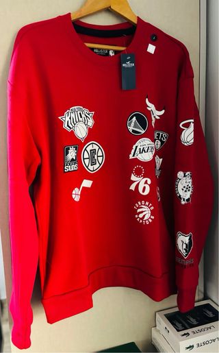 Sudadera Hollister NBA Roja Talla L. NUEVA