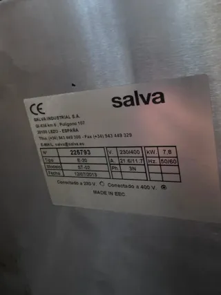 Horno Pizza Profesional Salva