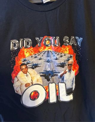 t-shirt dark humor Obama & Biden x Oil