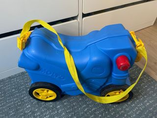 Maleta infantil moto Molto azul y amarilla