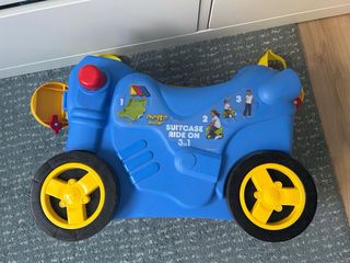 Maleta infantil moto Molto azul y amarilla
