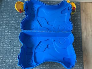Maleta infantil moto Molto azul y amarilla