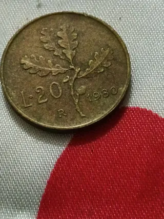 Moneta 20 Lire 1980 Quercia