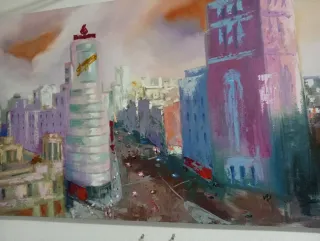 Cuadro abstracto Madrid acrílico