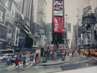 Cuadro abstracto Madrid acrílico