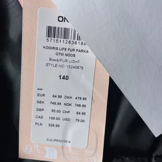 Parka Chaquetón Niña Negro. A estrenar