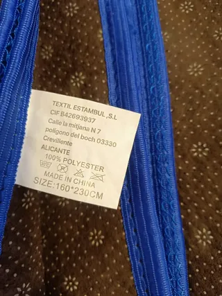 Alfombra grande azul de fleece