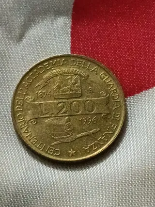 Moneta L.200 Accademia Guardia Finanza 1996