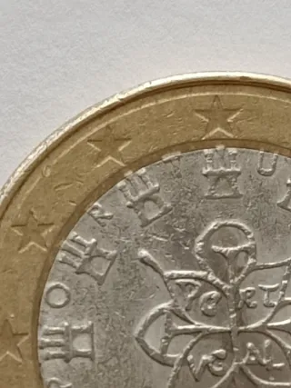 Moneda 1 Euro Portugal 2018 Error